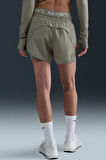 Nike Pro Dri Fİt 2IN1 Loose Fit Women's Shorts Kadın Bol Kesim Taytlı Antrenman Şortu Haki