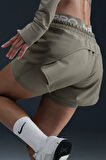 Nike Pro Dri Fİt 2IN1 Loose Fit Women's Shorts Kadın Bol Kesim Taytlı Antrenman Şortu Haki