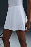 Nike Victory Dri Fit Flouncy Tennis Skirt Kadın Volanlı iç Cepli Taytlı Tenis Şort Etek Beyaz