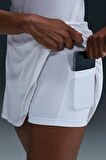 Nike Victory Dri Fit Flouncy Tennis Skirt Kadın Volanlı iç Cepli Taytlı Tenis Şort Etek Beyaz