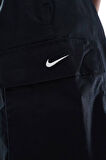 Nike Oversized Cargo Dans Pant Kadın Oversize Kargo Cepli Dokuma Canvas Eşofman Altı Siyah