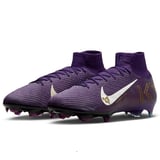 Nike Zoom Mercurial Superfly 10 Elite Kylian Mbappe FG Mens Football Shoes Profesyonel Erkek Çim Saha kramponu Mor