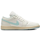 Nike Air Jordan 1 Low Womens Leather Sneaker Hakiki Deri Kadın Günlük Spor Ayakkabı Beyaz-Yeşil