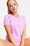 Nike Miler Dri Fit Tee Sırt Hava Panelli Koşu Spor Antrenman Tişörtü Mor