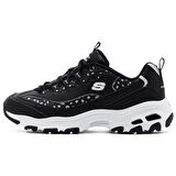 Skechers D'Lites Wildcats Memory Foam Womens Sneaker Black Hafızalı Taban Kadın Günlük Spor Ayakkabı Siyah