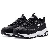 Skechers D'Lites Wildcats Memory Foam Womens Sneaker Black Hafızalı Taban Kadın Günlük Spor Ayakkabı Siyah