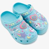 Skechers Heart Charmer - Girly Land Kids Lights Slipper Bantlı Işıklı Çocuk Terlik Mavi
