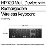 HP 720 Çoklu Cihaz Şarj Edilebilir Kablosuz Klavye (9T5B1AA)