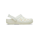 Crocs Classic Floral Cut Out Clog K Çocuk Terliği 210943-0WV Krem