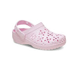 Crocs Classic Floral Cut Out Clog K Çocuk Terliği 210943-6ZW Pembe