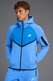 Nike Tech Fleece Mix Wr Full Zip Hoodie Kapüşonlu Unisex Sweatshirt Mavi