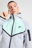 Nike Tech Fleece Mix Full Zip Windrunner Hoodie Kapüşonlu Unisex Sweatshirt Gri-Yeşil