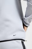 Nike Tech Fleece Mix Full Zip Windrunner Hoodie Kapüşonlu Unisex Sweatshirt Gri-Yeşil