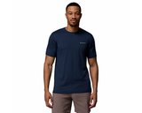 Columbia Tech Trail Utility Ss Crew Erkek Günlük Tişört 2118571465 Lacivert