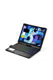  Ipad 10.2 ( 7.nesil\8nesil\9nesil ) Uyumlu 360 Dönen Arkadan Aydınlatmalı Bluetooth Mag Touchpad Klavye