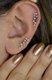 Akrep Burcu Küpe Takımyıldızı Yıldızlı Piercing Helix Gümüş Renk