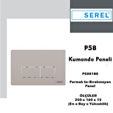Serel Gömme Rezervuar Paneli P58 Parmak İzi Bırakmayan P580180 