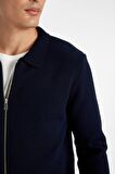 DeFacto Standart Fit Normal Kesim Polo Yaka Triko Hırka D3592AX24WNNV64
