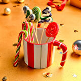 Karaca New Year Yılbaşı Candy Stripe Kupa 720 ml