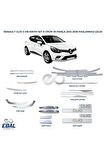 Renault Clio 4 hb krom aksesuar seti 8 ürün 29 parça 2012-2018 Arası P.Çelik