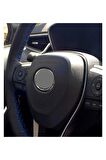 Toyota Corolla 2002-2006 Uyumlu Dikmeli Direksiyon Kılıfı Mavi Ipli (10.5CM)