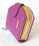 CZ008 Model Nas Bag Marka Vişne Camel Renk Gofraj Kadın Cüzdanı