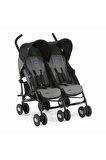Chicco Echo Ikiz Baston Bebek Arabası Gri