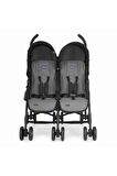 Chicco Echo Ikiz Baston Bebek Arabası Gri