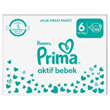 Prima Bebek Bezi Aktif Bebek 6 Beden 102'li Ekstra Large Aylık Fırsat Paketi 