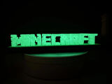 Minecraft Fosfor ışıklı Masa üstü logo ve figür