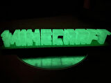 Minecraft Fosfor ışıklı Masa üstü logo ve figür