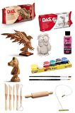DAS Wood 350 Gr Modelling clay Ahşap Modelleme DAS 500 GR Beyaz Ebeşuar kil Seti