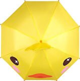 ÖRDEK KARAKTERLİ FİGÜRLÜ KIZ ERKEK ÇOCUK ŞEMSİYE HEDİYELİK UFAK BOY ÜÇ BOYUTLU