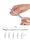 Kretuar Bıçağı Knife Tasarım Hobi Neşter 5 Uç Yedekli