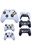 Desenli Ps5/ps4/ps3 Analog Koruyucu Silikon Pad-spider Man