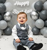 ERKEK BEBEK ÇOCUK AKSESUARLI TAKIM ELBİSE SET 