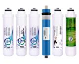 Takçevir 3 Aşama Filtre Seti + Postkarbon Filtre + Alkalin Filtre + Bench Membran