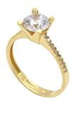 Cigold 14 Ayar Altın Tektaş Yüzük OA-15K2YZK0243025918