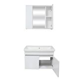 KAREN BANYO KOZA BANYO DOLABI SETİ 80 CM ,BEYAZ