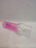 AVİZE LAMBA CAMI.PEMBE-ŞEFFAF RENKTE(Alt çapı:7.00cm-h:25.50cm)