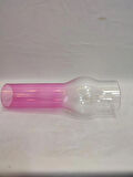 AVİZE LAMBA CAMI.PEMBE-ŞEFFAF RENKTE(Alt çapı:7.00cm-h:25.50cm)