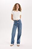 90's Wide Leg Yüksek Bel Geniş Paça Uzun Jean Pantolon