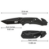 Smith Wesson® M&P® TANTO BLACK Survivor Rescue Knife Carbon Taktik Çakı SWMP11BCP 