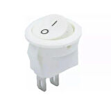 Mini Yuvarlak Işıksız ON-OFF Beyaz Anahtar IC-134E
