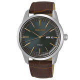 SEIKO SNKE529 PİLSİZ SOLAR ENERJİLİ YEŞİL KADRAN SAFİR CAM DERİ KORDON ERKEK KOL SAATİ