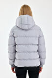 Kadın Siyah Su Ve Rüzgar Geçirmez Oversize Kapüşonlu Kışlık Şişme Mont & Kaban & Parka - 137