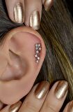 Aslan Burcu Küpe Takımyıldızı Yıldızlı Piercing Helix Gümüş Renk