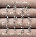 Aslan Burcu Küpe Takımyıldızı Yıldızlı Piercing Helix Gümüş Renk