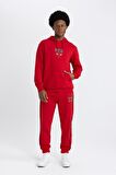 DeFactoFit NBA Chicago Bulls Standart Fit Kapüşonlu Cepli Sweatshirt B3884AX24SPBR244
