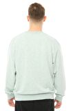 defy's Erkek Oversize Sweat Etiket Detaylı Yeşil Melanj